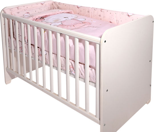 Lorelli Baby Crib Bedding Set Ballerina Bear 7pcs Pink