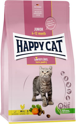 Happy Cat Junior Geflugel Dry Food for Juvenile Cats with Poultry 4kg