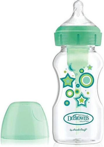 Dr. Brown's Plastic Baby Bottle Options Anti-Colic with Silicone Nipple for 0+, 0+ m, months Trees 270ml