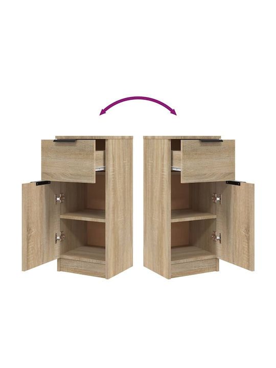 Wooden Bedside Tables 2pcs 30x30x70cm