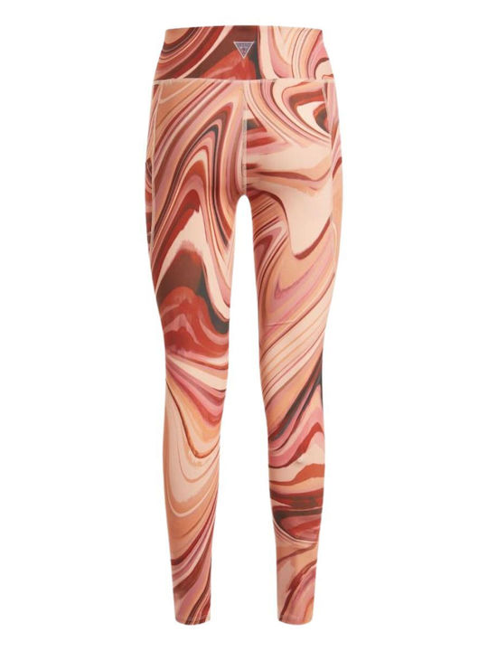 Women's Long Training Legging High Waisted Orange