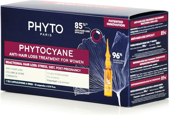 Phyto Phytocyane Anti-Hair Loss Hair Ampoules for Women 12x5ml