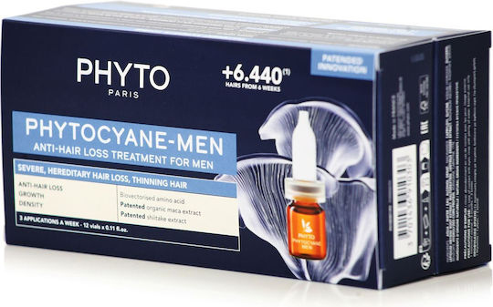 Phyto Phytocyane Anti-Hair Loss Hair Ampoules for Men 12x5ml