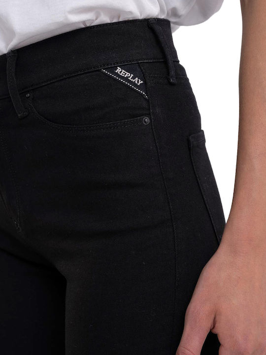 Ψηλόμεσο Γυναικείο Jean Παντελόνι σε Slim Εφαρμογή Μαύρο