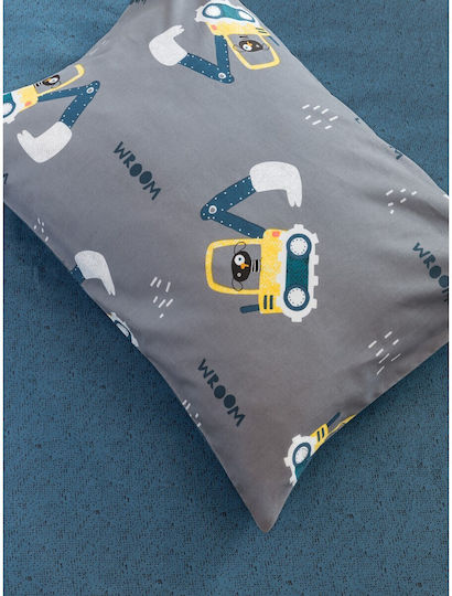 Kocoon Kids Duvet Single Wroom Wroom Gray 170x250cm