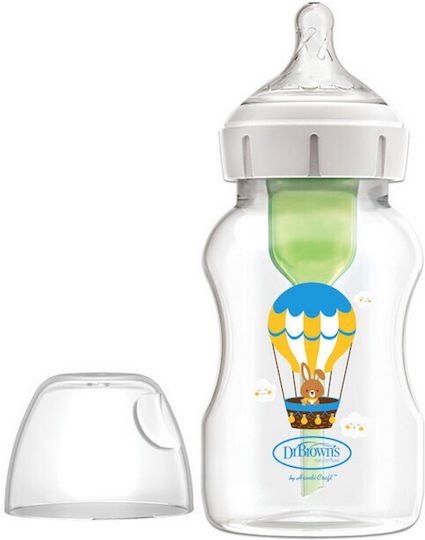 Dr. Brown's Plastic Baby Bottle Options Anti-Colic with Silicone Nipple for 3+ months Balloon 330ml