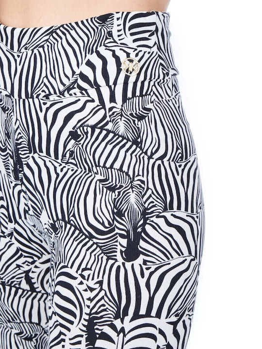 Women's Long Legging High Waisted Colorful Zebra