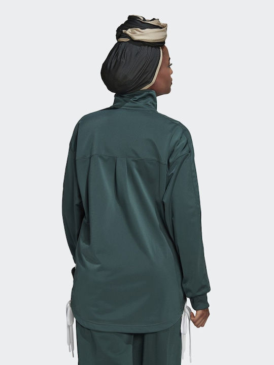 Adidas Always Original Women's Short Sports Jacket for Winter Mineral Green