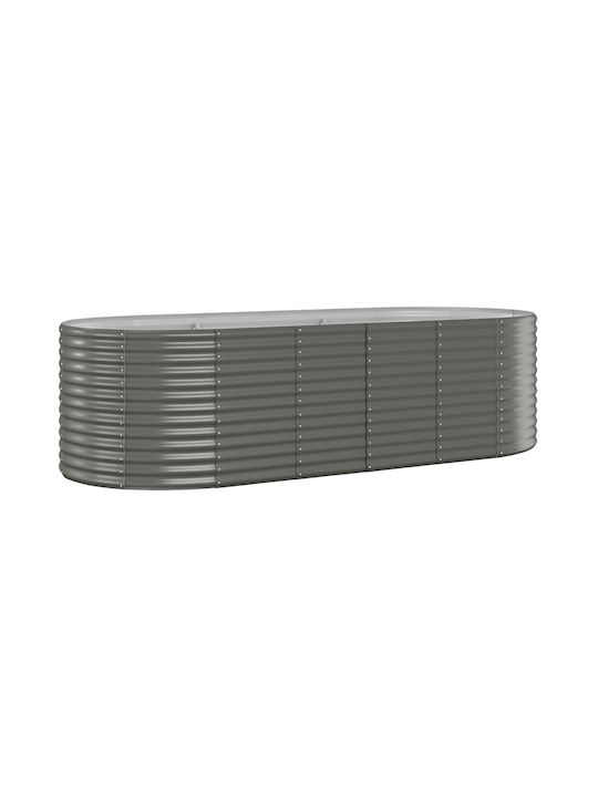 vidaXL Planter Box Metallic Gray 249x100x68cm.