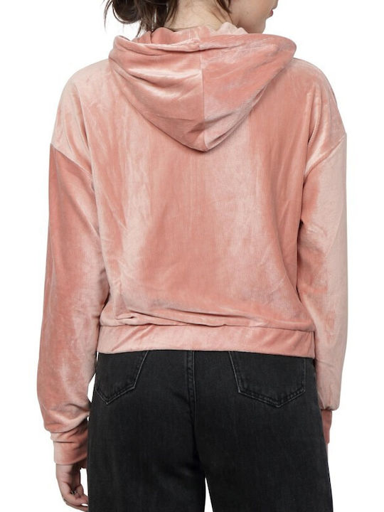 Only Women's Cropped Hooded Cardigan Pink