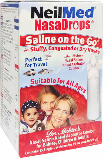 NeilMed Nasadrops Saline on the Go 15pcs 15ml