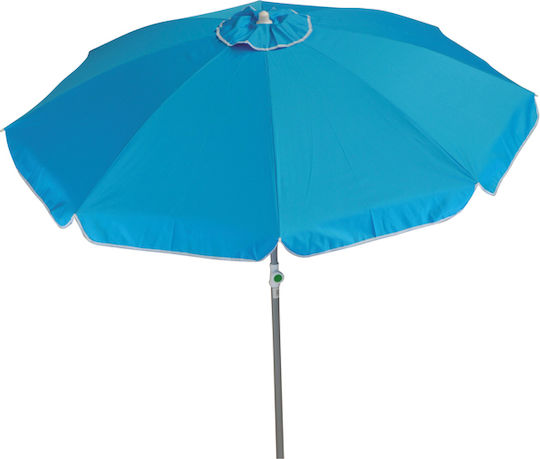 Summer Club Sabbia Folding Beach Umbrella Diameter 2m with UV Protection Blue