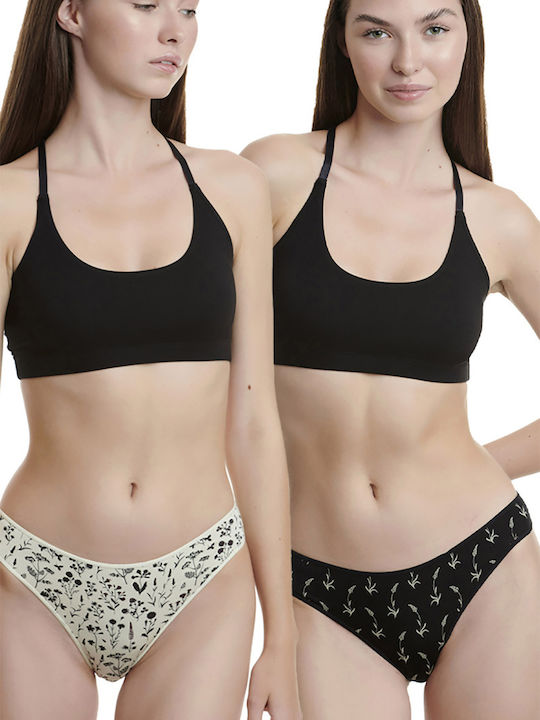 Bamboo Women's Slip 2Pack Black/Ebrimée black