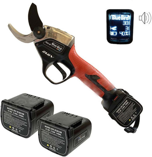 Blue Bird Baumschere Batterie Bürstenlos 21.6V 2x2.5Ah mit Maximalem Schnittdurchmesser 38mm im Transportkoffer