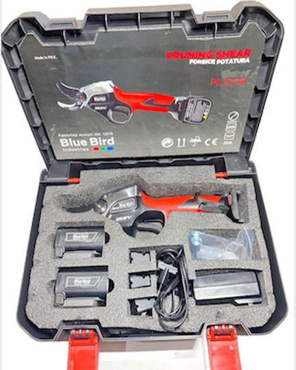 Blue Bird Baumschere Batterie Bürstenlos 21.6V 2x2.5Ah mit Maximalem Schnittdurchmesser 38mm im Transportkoffer