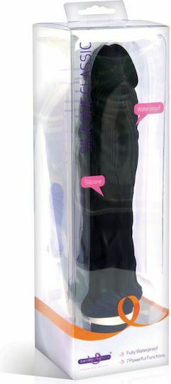Seven Creations Silicone Classic Large Ρεαλιστικός Δονητής 20cm Black