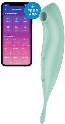 Satisfyer Twirling Pro+ Klitoris Vibrator Hybrid Air Pulse Vibrator Green