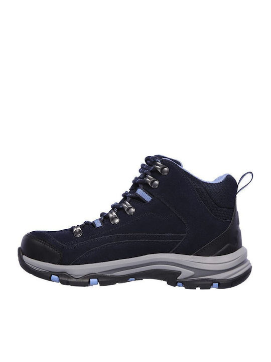 Skechers Γυναικεία Ορειβατικά Μποτάκια Αδιάβροχα Μπλε