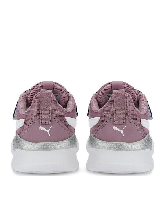 Anzarun Lite Kids Sports Shoes Running with Hoop & Loop Closure Purple