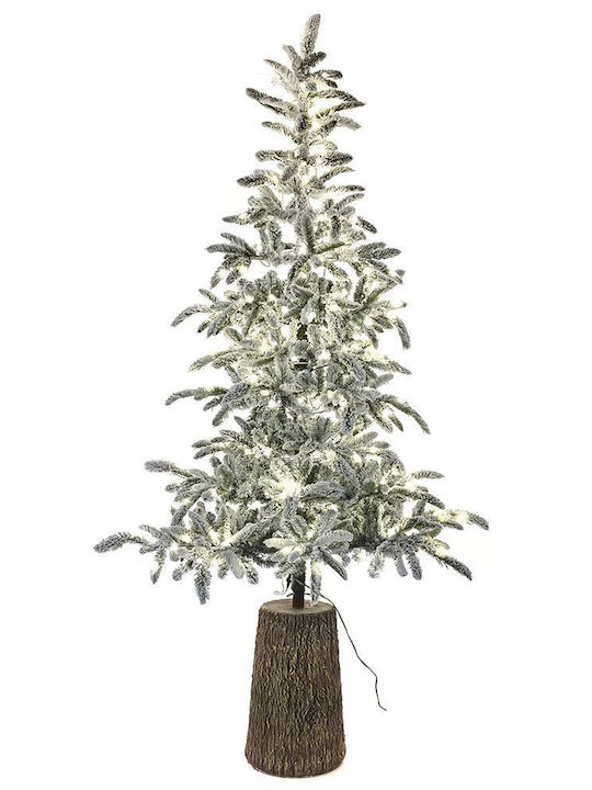 Christmas Tree Princess Pine Snowy 210cm with 424 Branches and with LED Lighting