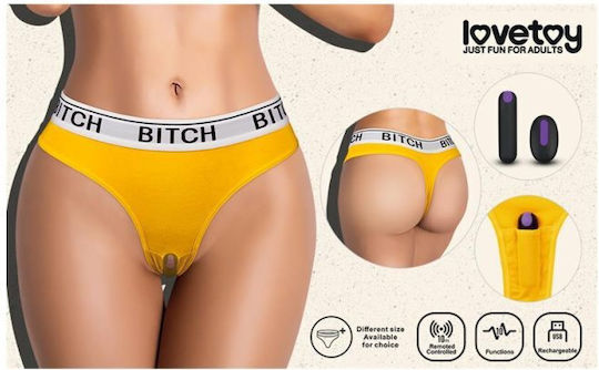 Lovetoy Ingen Bitch Vibrating Panties Mini Vibrator Bullet with Remote Control M Black