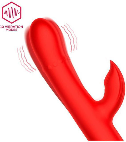 IntoYou Divya Δονητής Rabbit Vibrator With Up & Down Ring Red