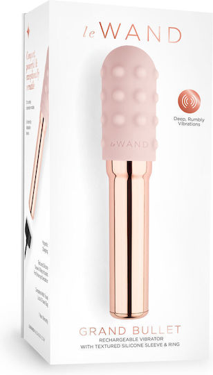 Le Wand Grand Bullet Vibrator Vibrator Bullet 12.4cm aur roz