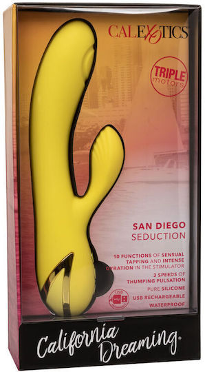 Calexotics San Diego Δονητής Rabbit Seduction 21cm Yellow