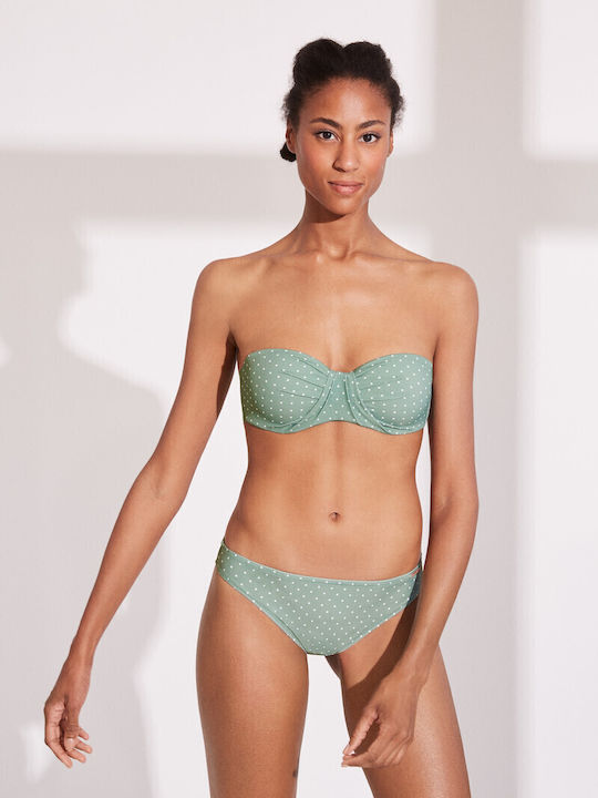 Strapless Bikini Top C Cup Πράσινο