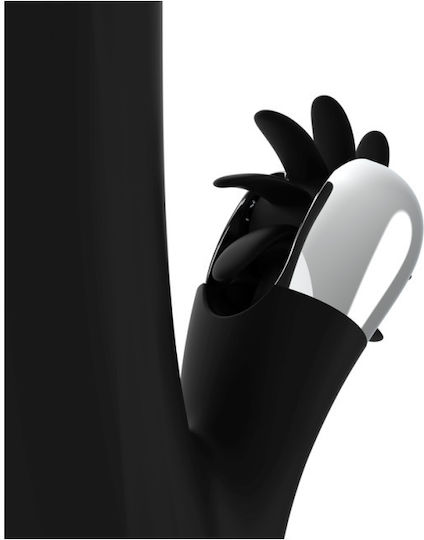 Dream Love Black & Silver Storm Δονητής Rabbit 24cm Black