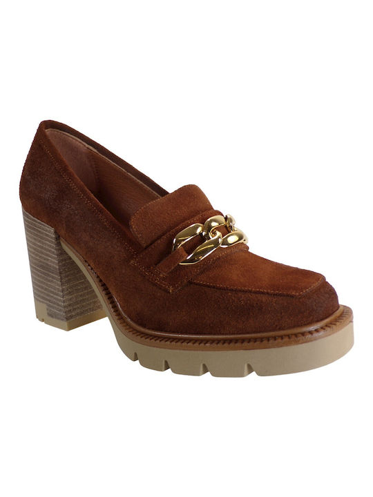 Commanchero Original Suede Tabac Brown Heels