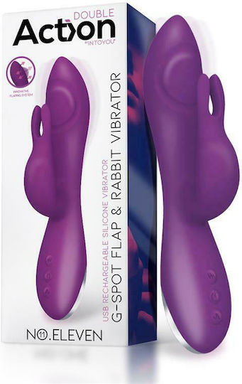 Action No 11 G-spot Flap & Rabbit Vibrator Δονητής Rabbit 20.6cm Purple