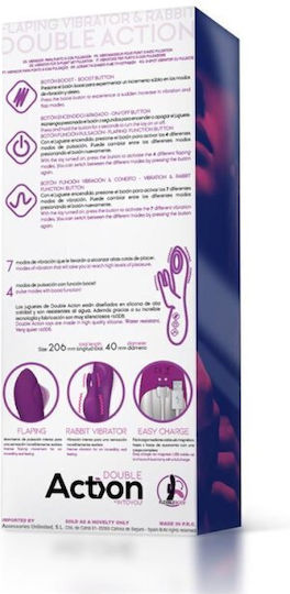 Action No 11 G-spot Flap & Rabbit Vibrator Δονητής Rabbit 20.6cm Purple