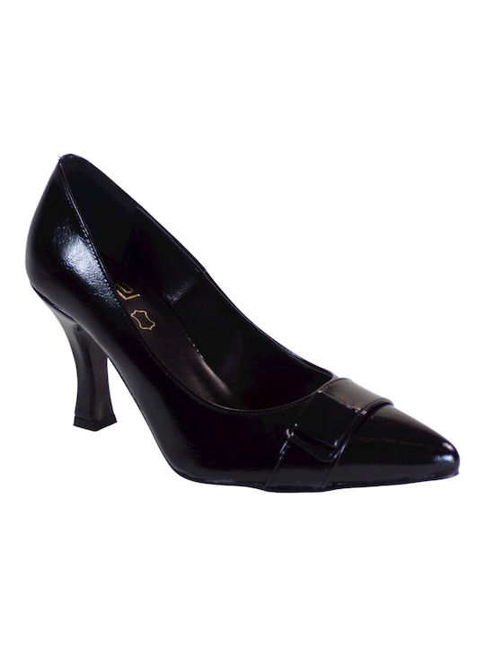 Katia Shoes Patent Leather Black Heels