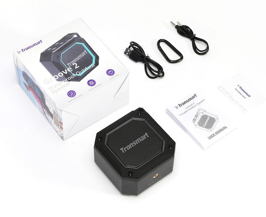 Tronsmart Groove 2 Αδιάβροχο Ηχείο Bluetooth 10W με Διάρκεια Μπαταρίας έως 18 ώρες Μαύρο
