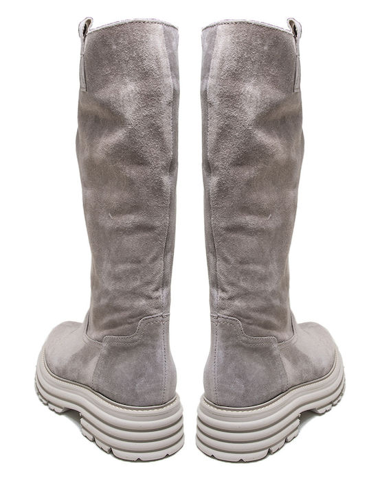 Wildleder Damenstiefel Gray