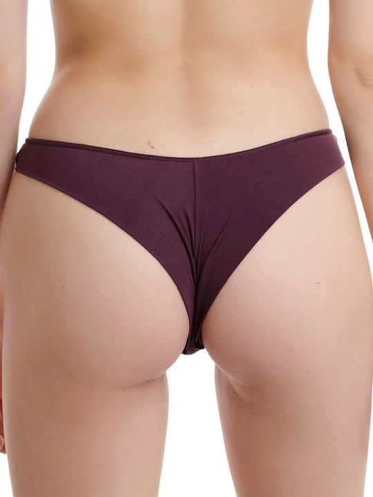 Bamboo Damen Brasilien 2Pack Beige/Purple