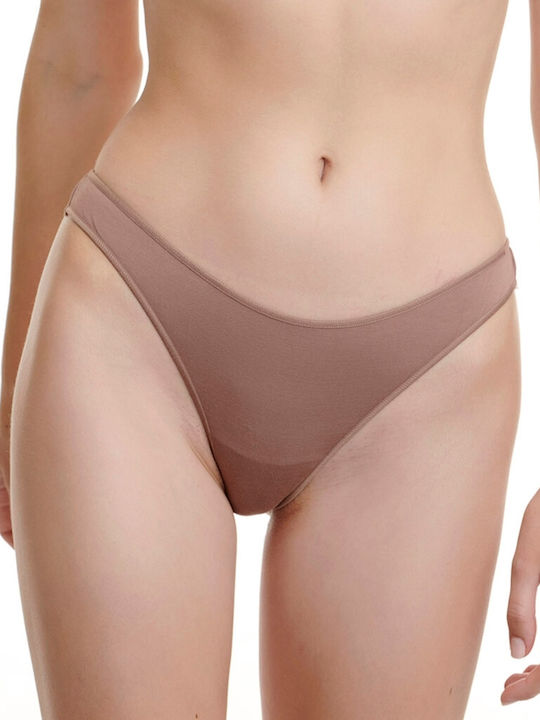 Bamboo Damen Brasilien 2Pack Beige/Purple