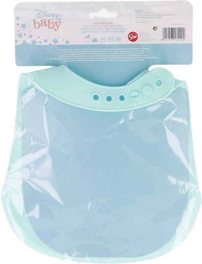 Stor Mickey Mouse Wasserdicht Lätzchen Silikon mit Taste & Tasche Türkis