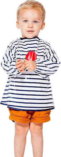 Baby to Love Pink Heart Waterproof Coverall Plastic with Hoop & Loop Fastener & Sleeves Pink for 5 m+