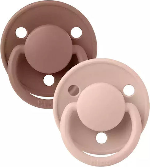 Bibs Colour Pacifiers Silicone Woodchuck / Blush for 0-36 months 2pcs
