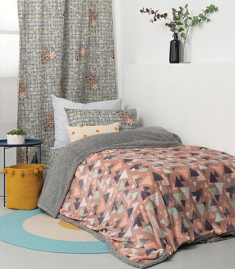 Palamaiki Κουβέρτα Fleece Blake Ροζ 160x220εκ.