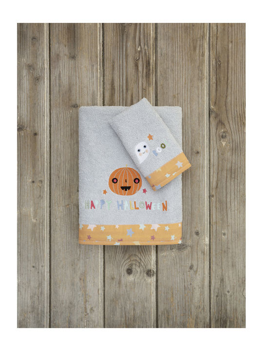 Nima Set de prosoape pentru copii 2pcs Happy Halloween Gri