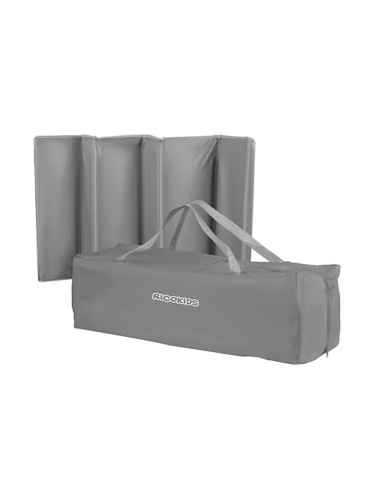 Ricokids RK-241 Παρκοκρέβατο με Αλλαξιέρα & Στρώμα Γκρι 125x65cm