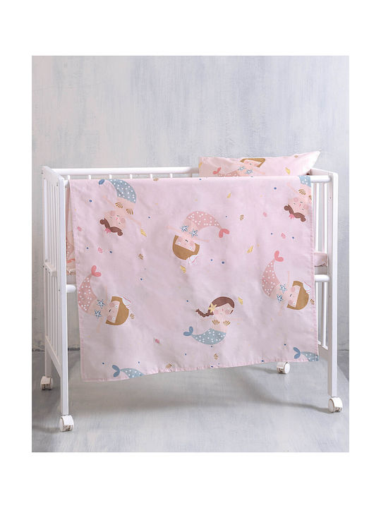 Rythmos Zizel Baby Sheet Cradle Cotton Pink 80x110cm 202-124-2322