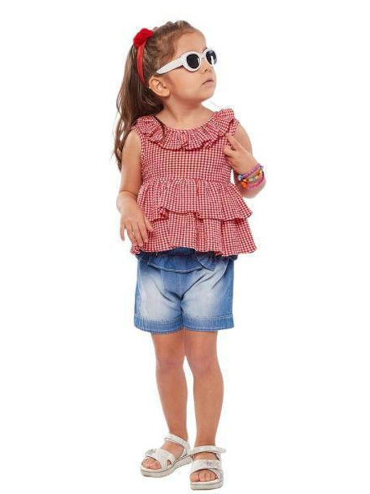 Εβίτα Kinder Set mit Shorts Sommer 2Stück Rot