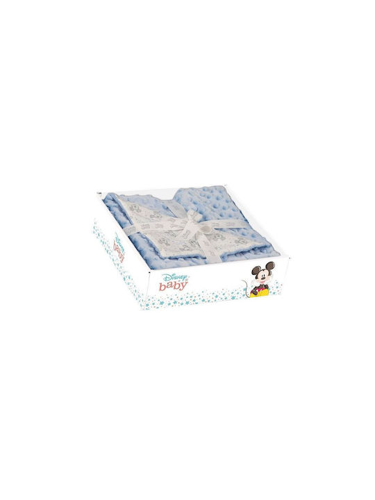 Interbaby Blanket Nursery Swaddling Blankets Disney Fleece Light Blue 80x110cm
