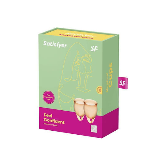 Satisfyer Feel Confident Σετ Von Κύπελλα Περιόδου Orange 15 & 20ml