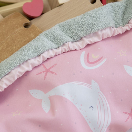 Nima Kinder Spielmatte aus Stoff Happy Whale Rosa 140x140cm 1Stück