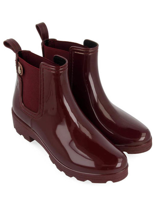 Gioseppo Women's Patent Leather Ankle Boots Burgundy